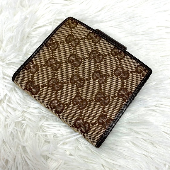 GUCCI BIFOLD MONOGRAM WEBLINE GG WALLET VGC - Picture 3 of 14